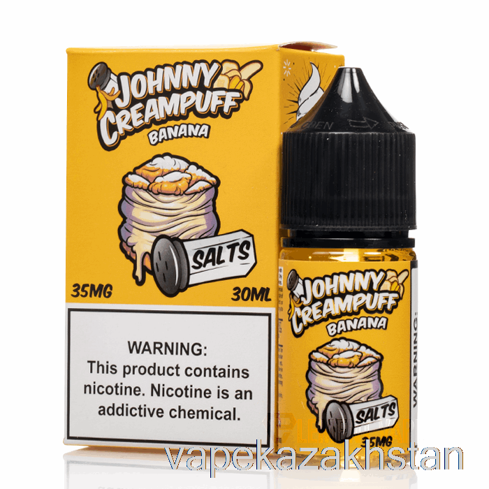 Vape Kazakhstan Banana - Johnny Creampuff Salts - 30mL 35mg